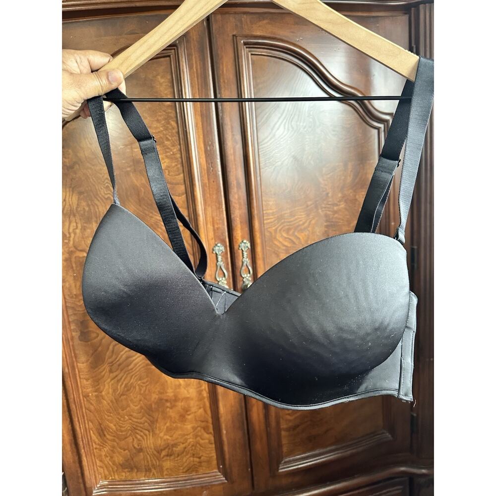 Cacique Black T-Shirt Bra 40DDD Underwired Molded Adjustable Strap Hook & Eye